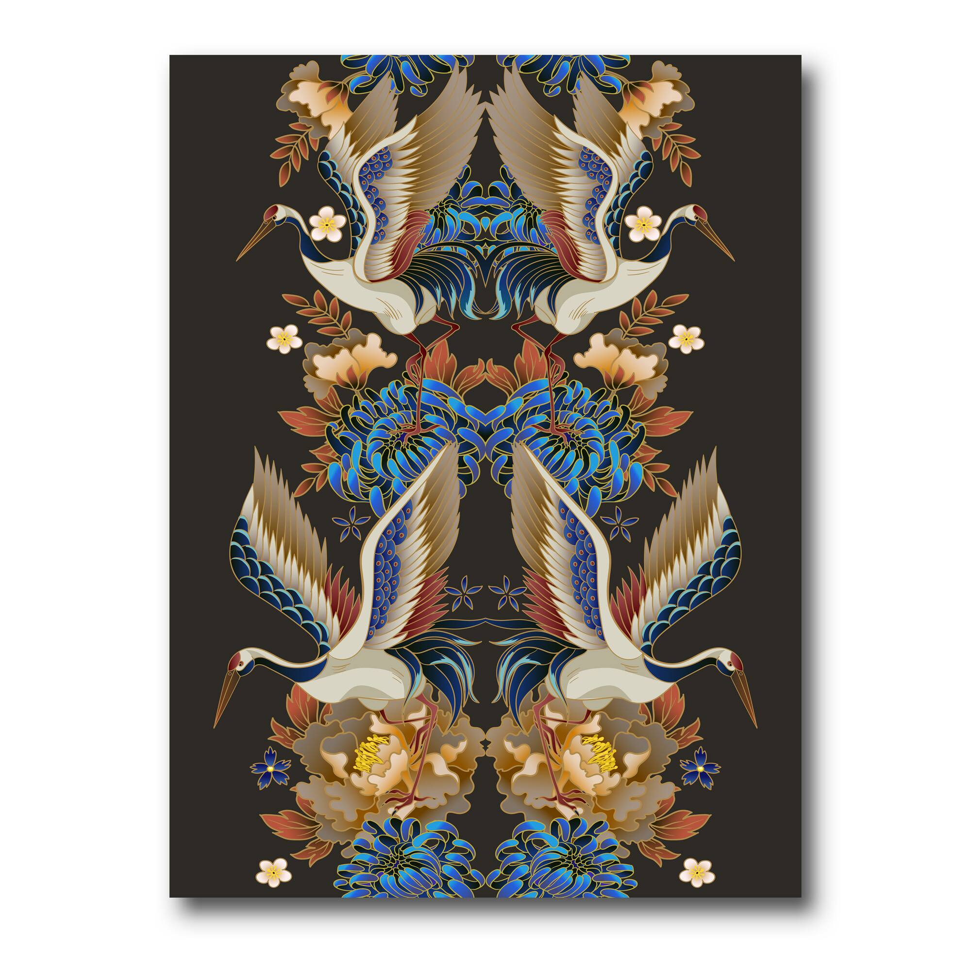 Designart - Chinoiserie With Birds and Peonies IX